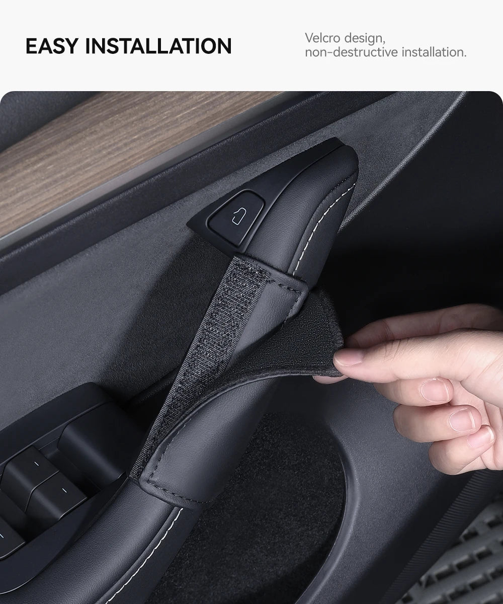 Tesla Model 3 Y Nappa Leather Interior Door Handle Protector 2021-2026
