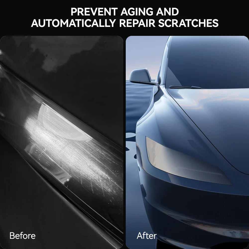 Tesla Model 3 Highland Smoked TPU Headlight Protection Film (2024+)