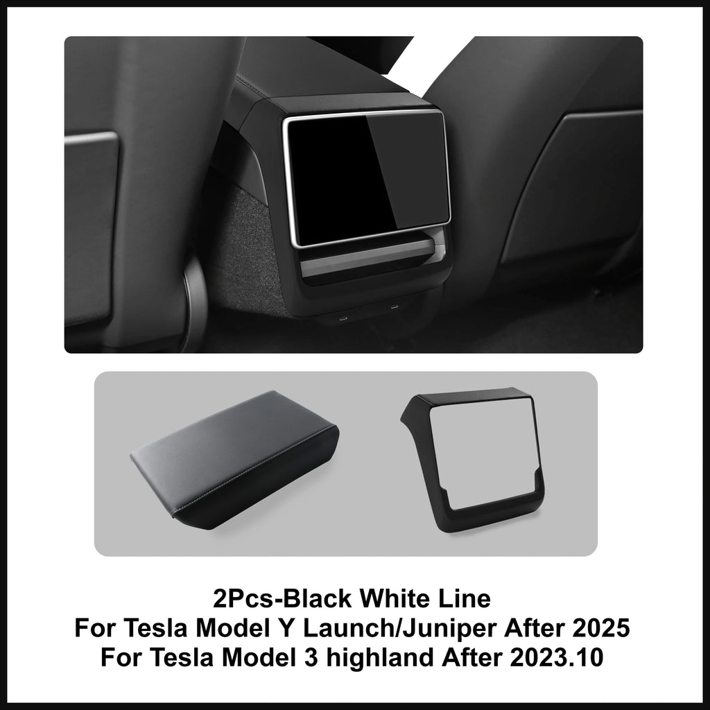 Tesla Model 3 Model Y Juniper 2025 Up Rear Screen Frame Armrest Box Cover Pad Ventilation Mask Protector Cover Accessories