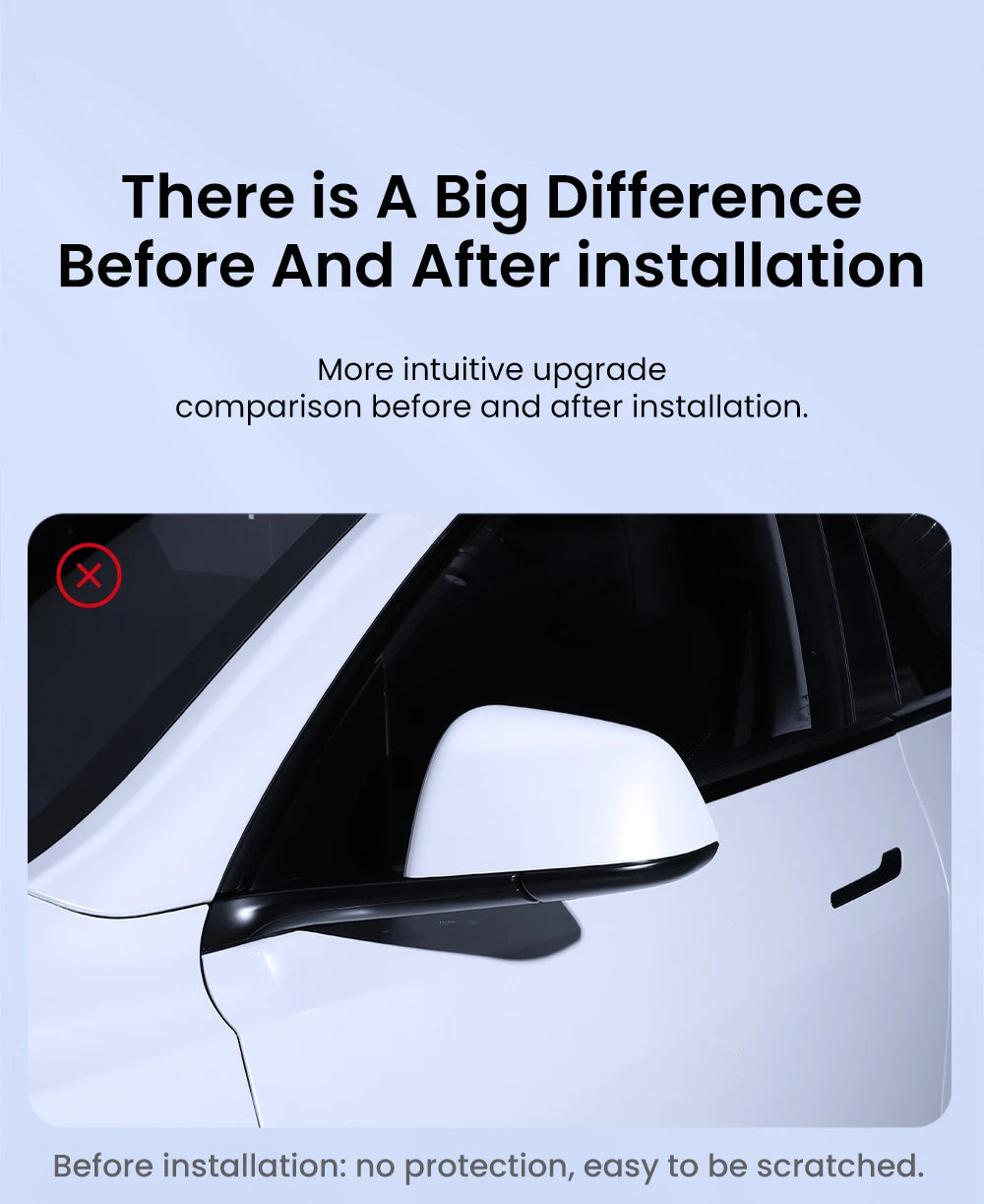 Car Rearview Mirror Protector For Tesla Model 3 Y Highland Juniper 2021-2025 Mirror Protector Vehicle Anti-collision Strip