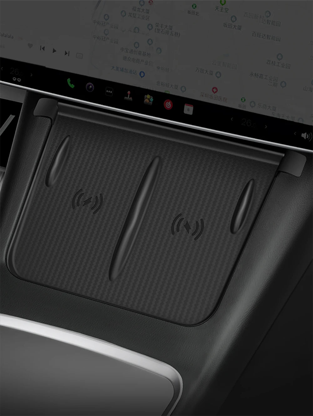 Tesla Model 3/Y (2021-2026) Silicone Wireless Charging Pad