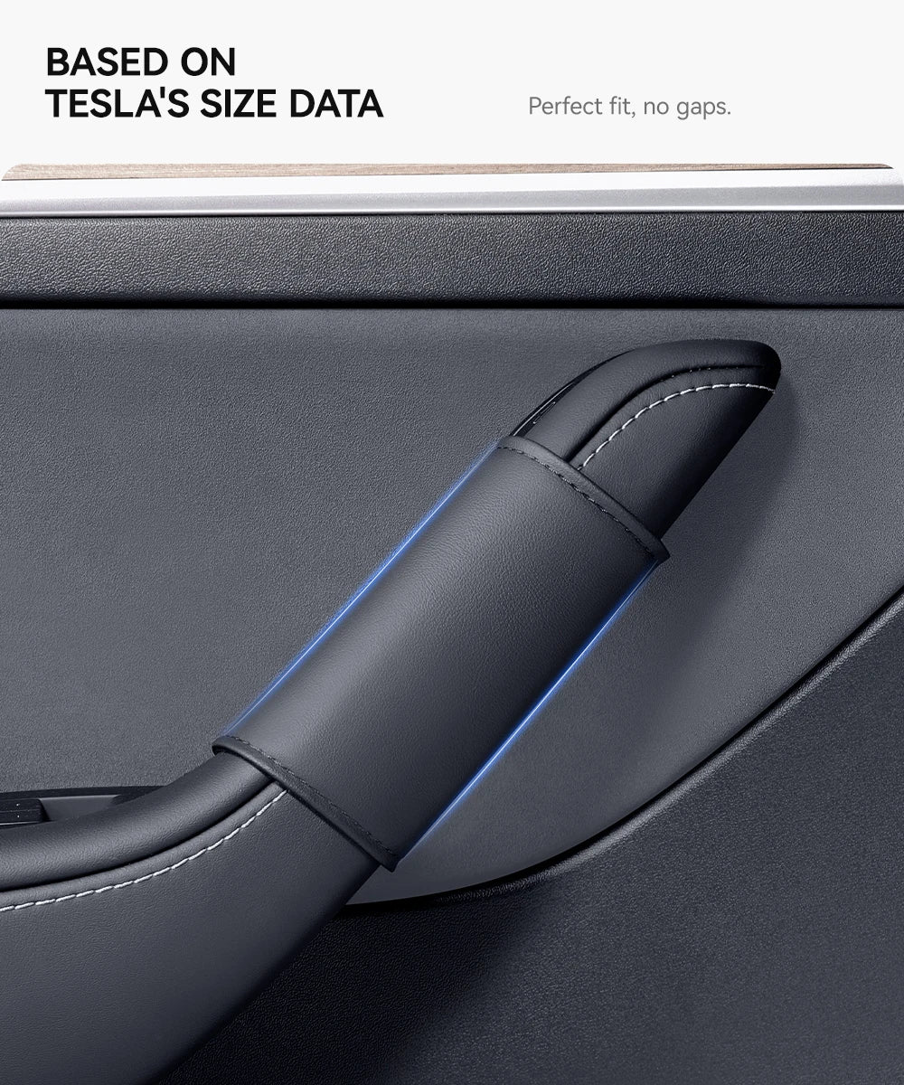 Tesla Model 3 Y Nappa Leather Interior Door Handle Protector 2021-2026