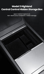 Tesla Model 3 Highland & Y Juniper Hidden Center Console Organizer