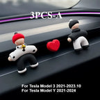 Lovely People Shaped Clips for Tesla Model3/Y Women's Air Outlet Perfume Clip Auto Air Freshener Clip Scent Aroma Accessories