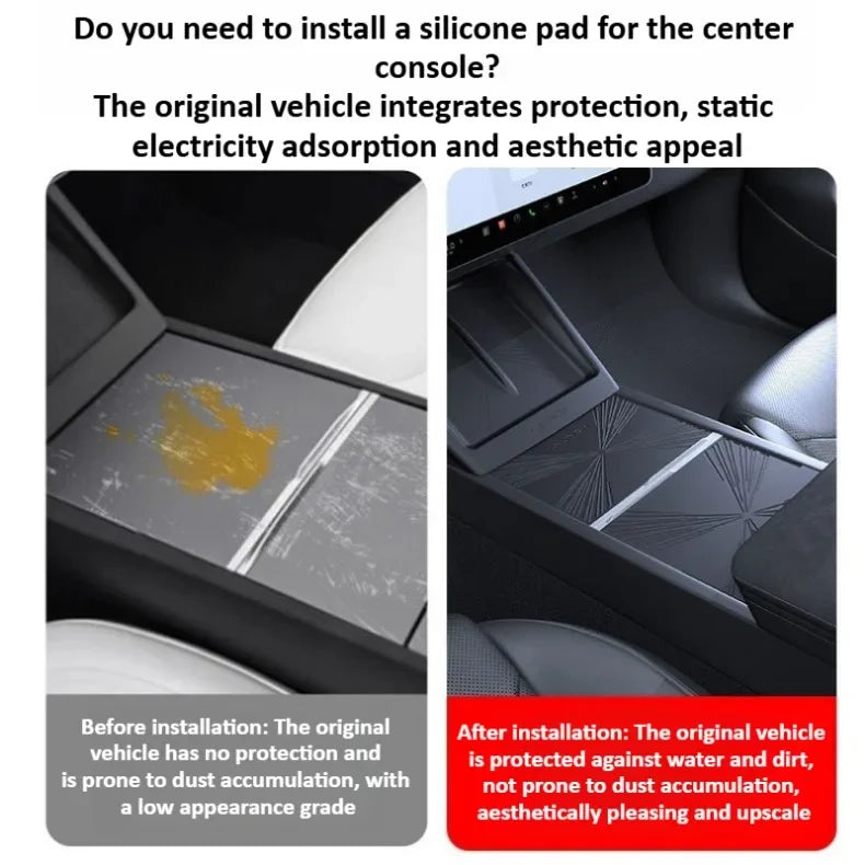 Tesla Model Y Juniper/Model 3 2025 Panel Sticker Central Control Water Cup Holder Protective Film Anti-slip Pads Interior