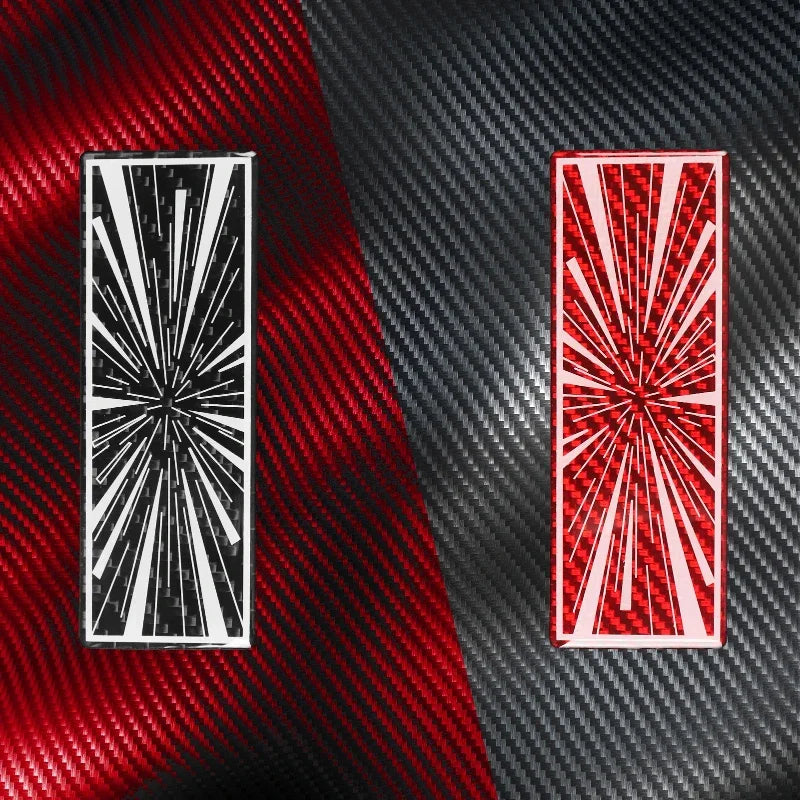 Vehicle Label Badge for Tesla Model 3/Y/S/X Juniper Tail Mark High Performance Creative Decor Real Carbon Epoxy Resin Sticker