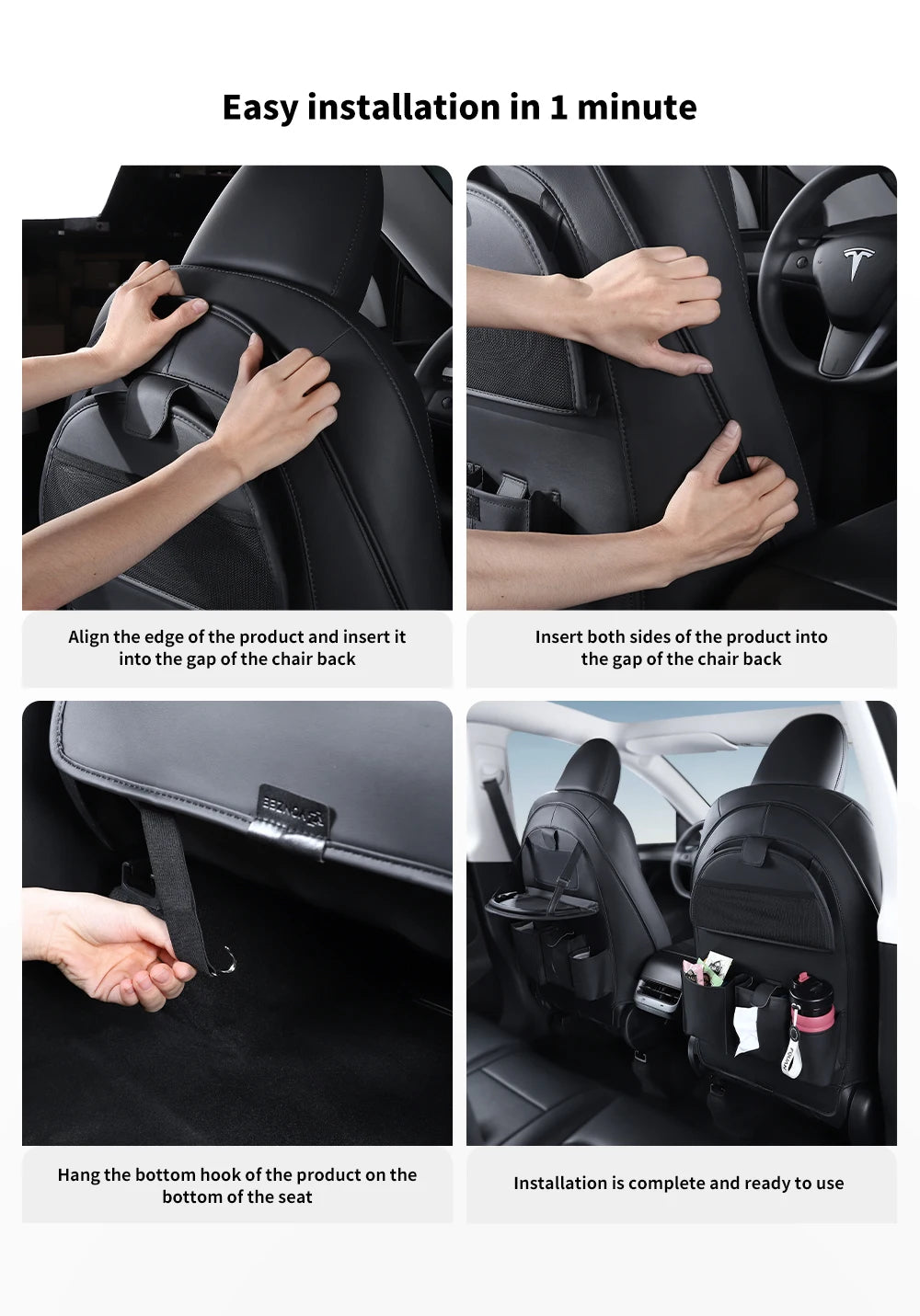 Tesla Model 3 Y Highland Juniper Seat Back Protector & Kick Mat
