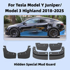Hidden Special Mud Guard Fender for Tesla Model Y/3/3+ Highland 2025 Front and Rear Wheel Sand Shield Modification Accessories