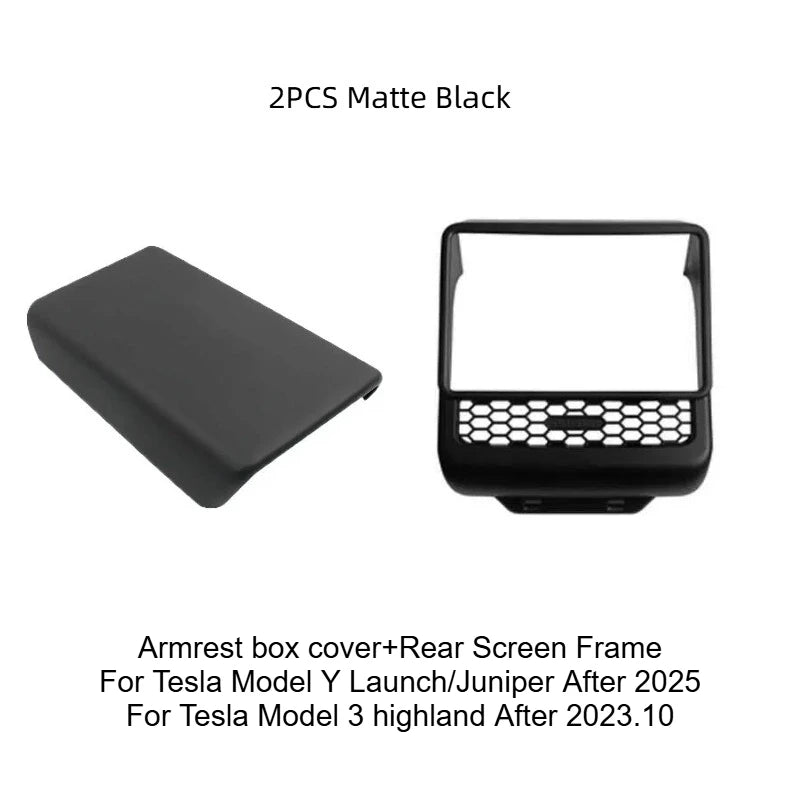 Tesla Model 3 Model Y Juniper 2025+ Armrest Console Cover Rear Air Vent Mask Holder Rear Protection Kick Panel Interior Trim