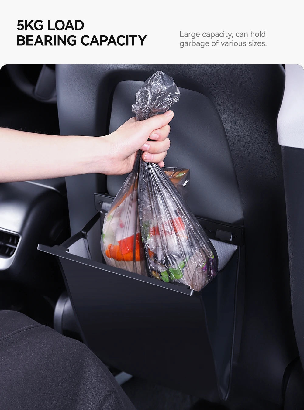 Tesla Model 3 Y Highland Rear Seat Back Trash Can Storage Bag