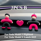 Lovely People Shaped Clips for Tesla Model3/Y Women's Air Outlet Perfume Clip Auto Air Freshener Clip Scent Aroma Accessories