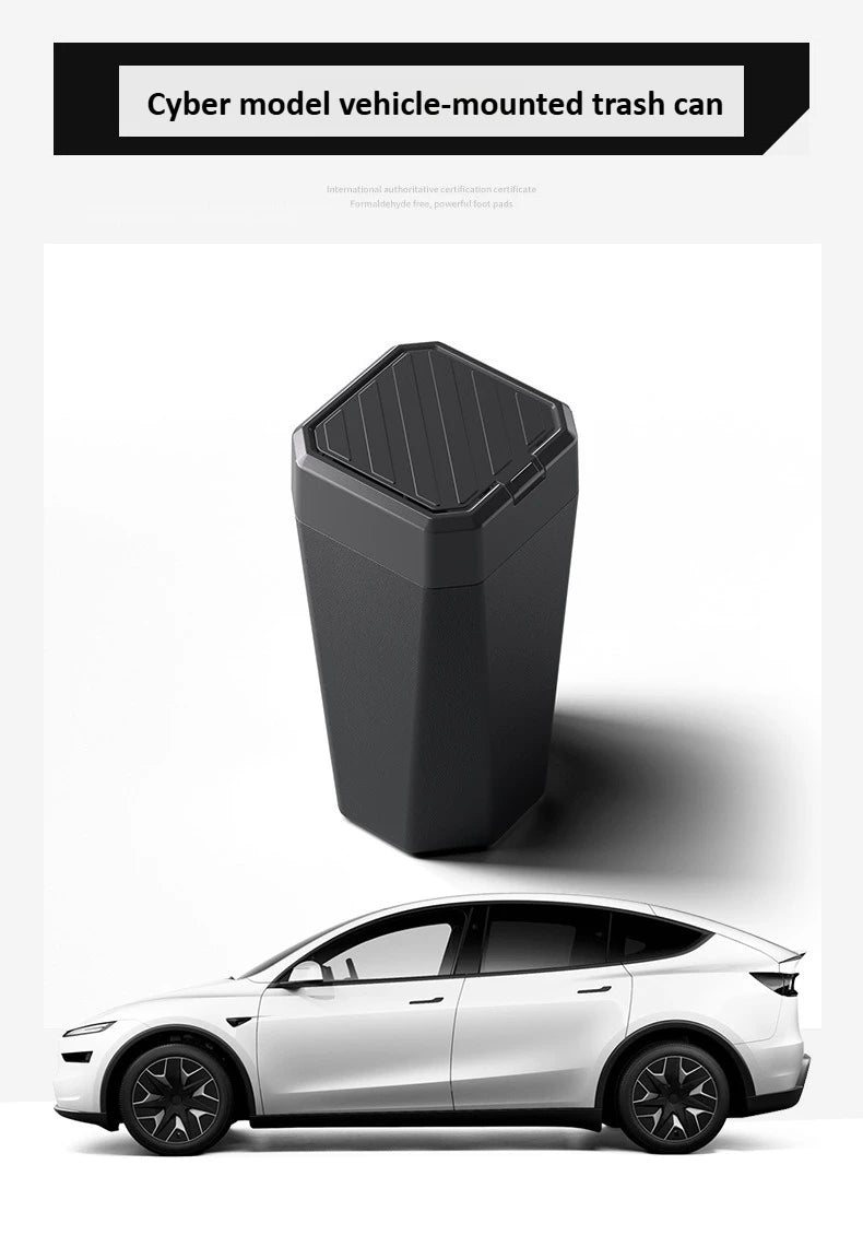 Center Storage Box Organizer Case for Tesla Model 3/Y/X/S Juniper Series Side Door Trash Can Garbage Can Trash Bin with Cover