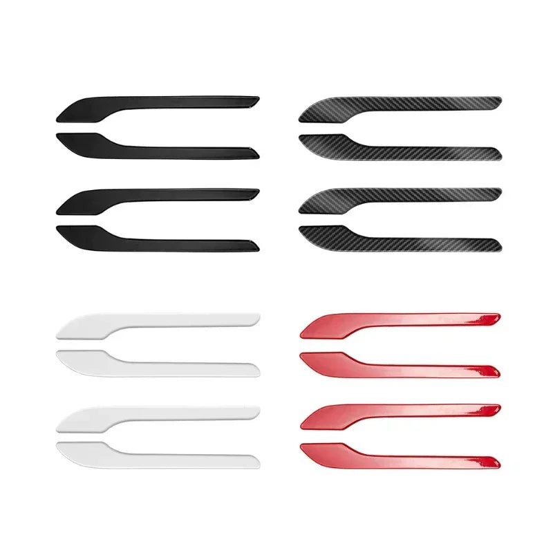 4Pcs/Set ABS Carbon Fiber Car Door Handle Wrap Cover Stickers Accessorie For Tesla Model Y Launch 2025 Model 3/Y/3 Highland 2024