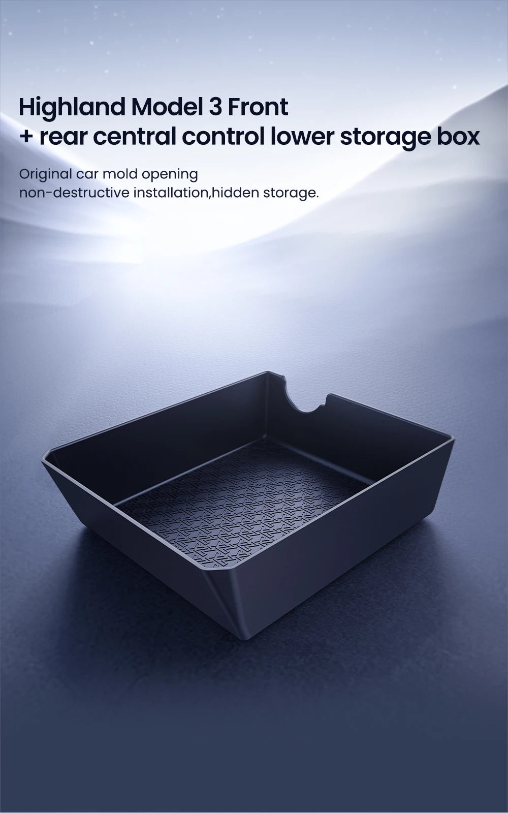 Tesla Model 3 Y Highland Center Console Under Storage Organizer Box