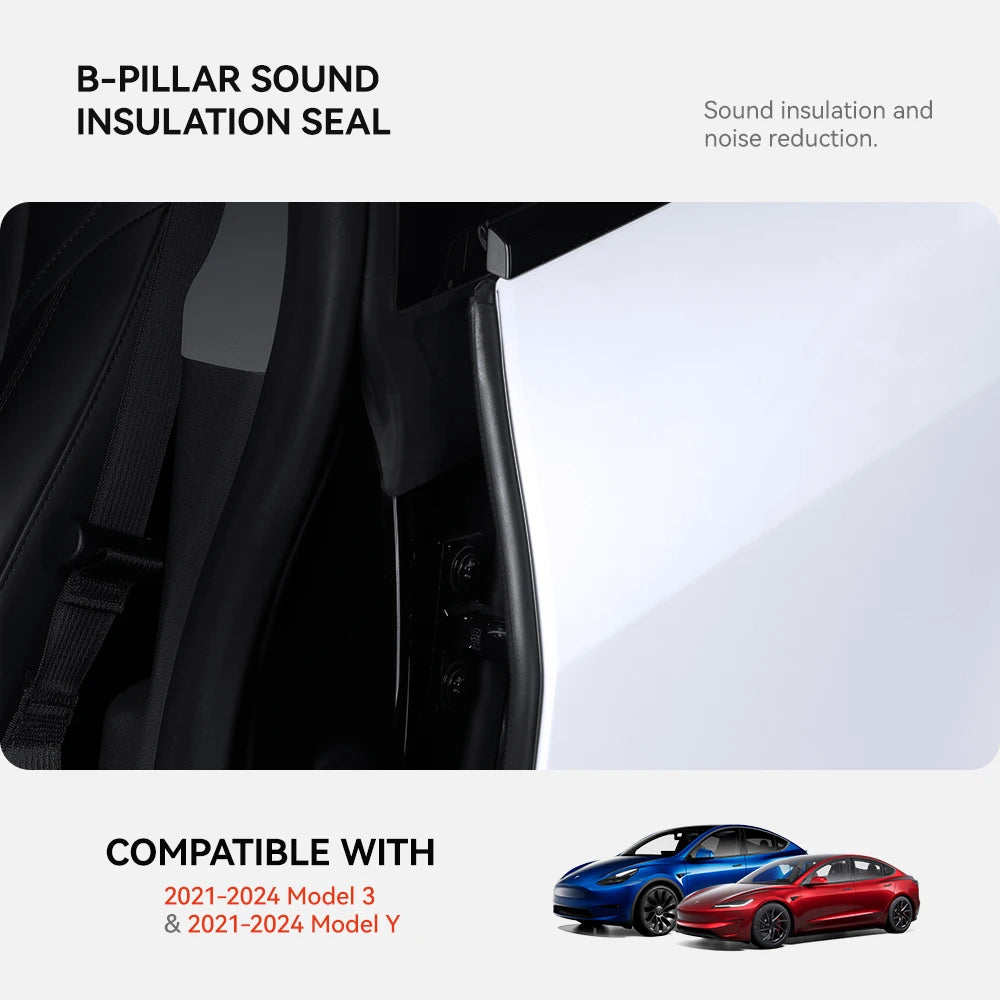 Tesla Model 3 Y Door Seal Kit Soundproof Weatherstrip （2021-2026）