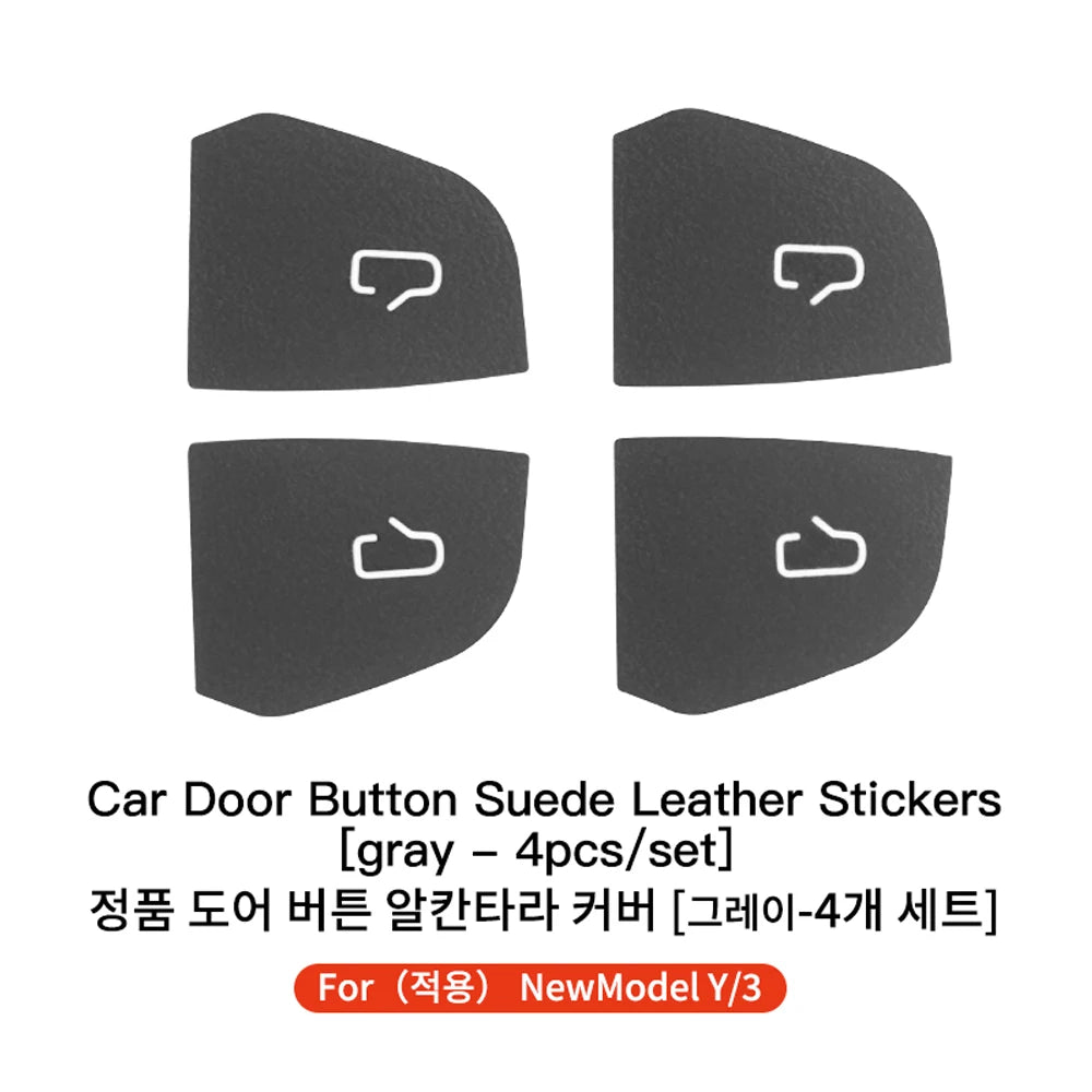 Tesarca Suede Door Button Cover for Tesla Model 3 Y Highland Juniper