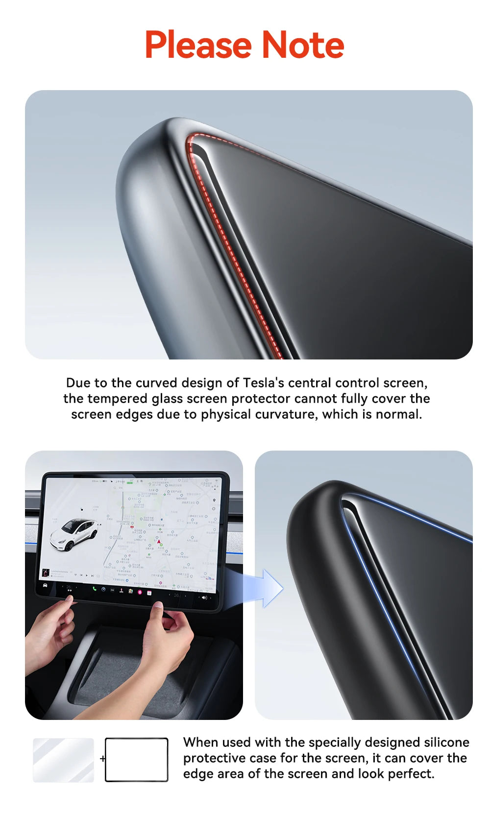 Universal Tesla Screen Protector for Model 3/Y (2024-2026) | All Generations Incl. Highland & Juniper