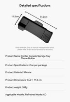 Tesla Model 3 Highland / Y Juniper Rear Screen Hidden Storage Box & Tissue Tray