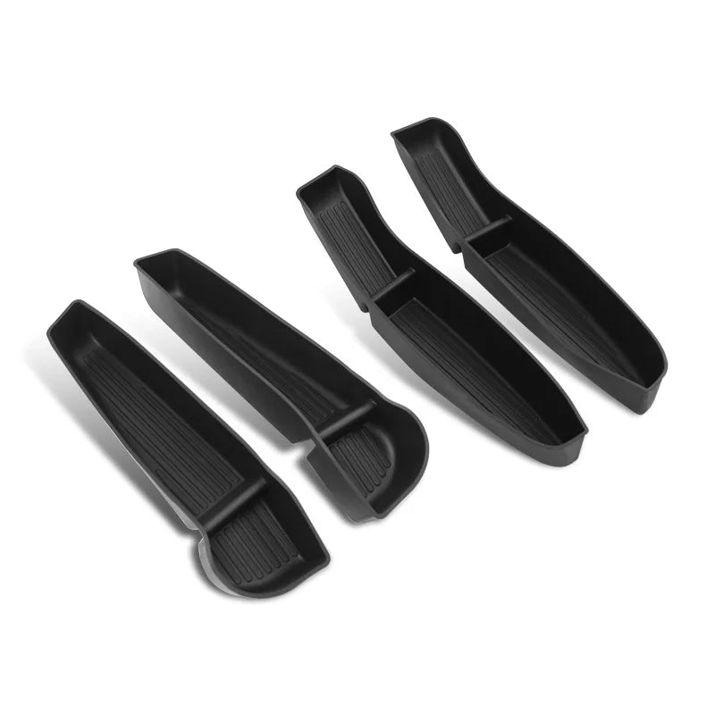 4Pcs Door Tray Organizer for Tesla Model Y Juniper Model 3 2017-2025+ Accessories Door Slot Tray Organizer Door Side Storage Box