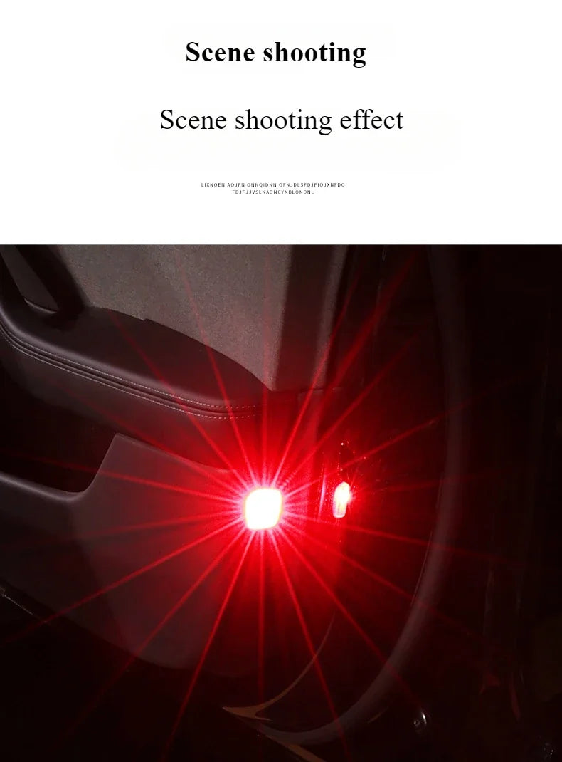Tesla Model 3/Y/3 Highland Car Door Warning Light Auto Opening Door Anti-collision Sensor Strobe Flashing Alarm Signal Light