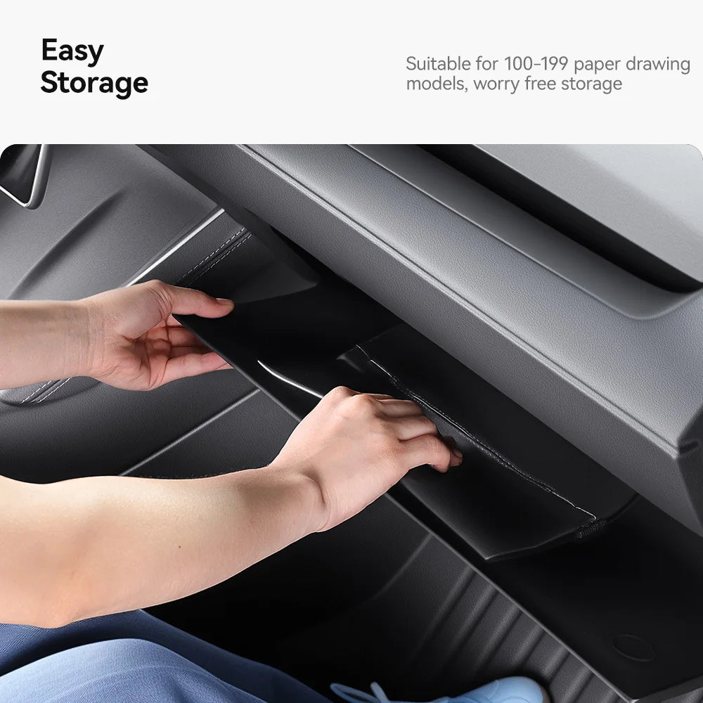 Tesla Model 3 Y Hanging Leather Tissue Box Armrest Holder Bag