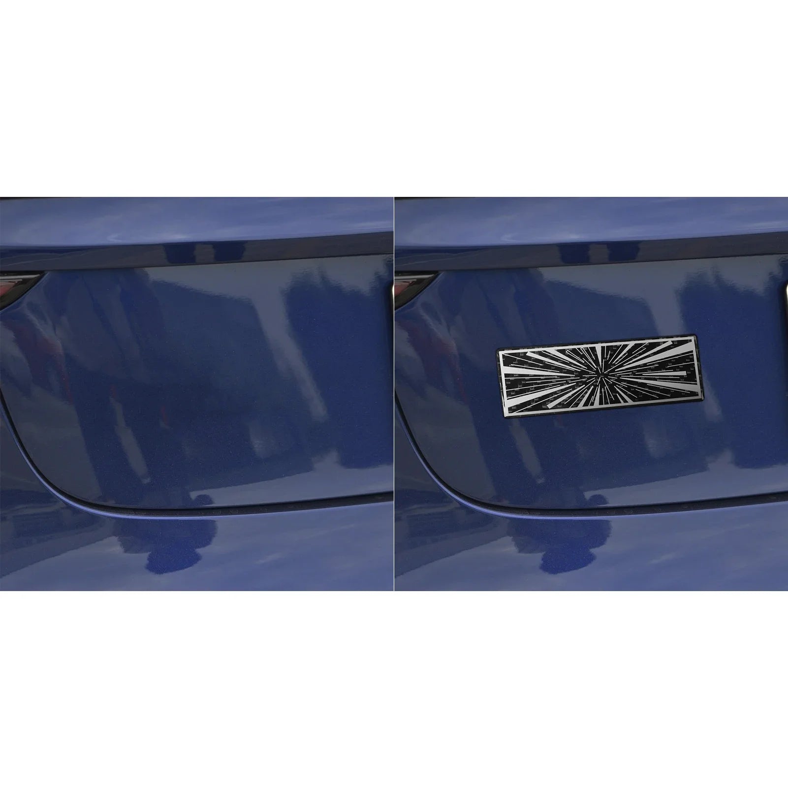 Vehicle Label Badge for Tesla Model 3/Y/S/X Juniper Tail Mark High Performance Creative Decor Real Carbon Epoxy Resin Sticker