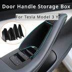 Door Handle Side Storage for Tesla Model 3 Y 2019-2023 Auto Armrest Box Tray Organizer Container Hidden Holder Car Accessories