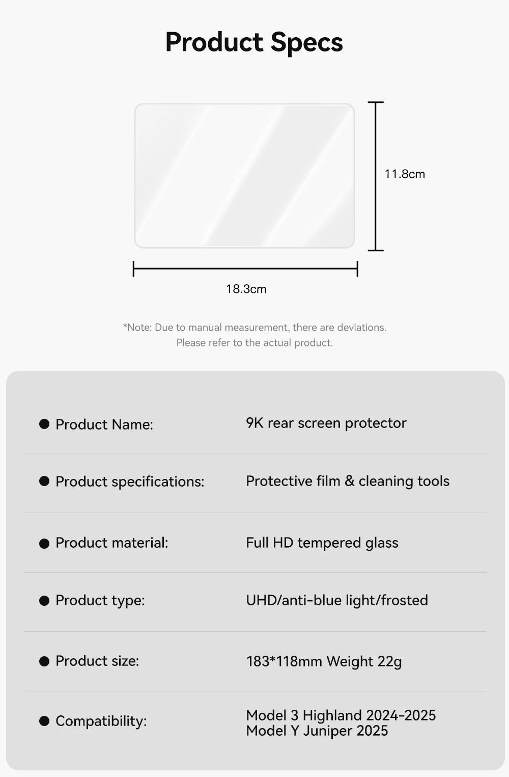 Universal Tesla Screen Protector for Model 3/Y (2024-2026) | All Generations Incl. Highland & Juniper