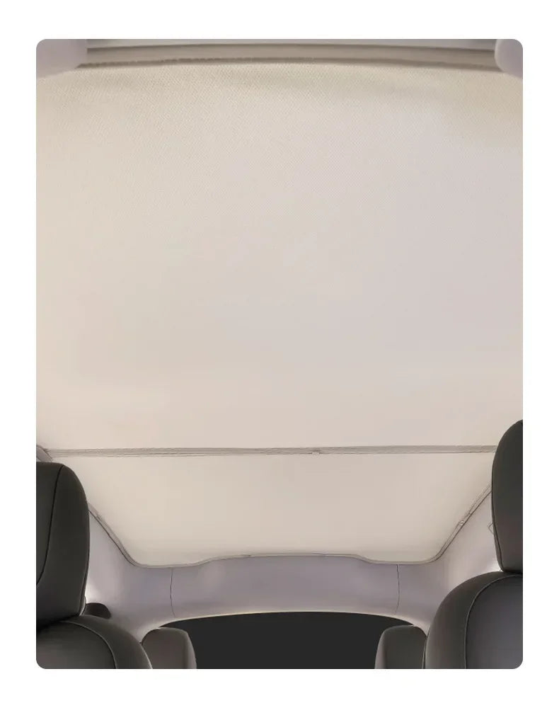 Tesla Model Y Launch/Juniper 2025 Ice Crystal Sunroof Sunshade Upgrade Interior Accessories Roof Sun Visor Sunshade Curtain