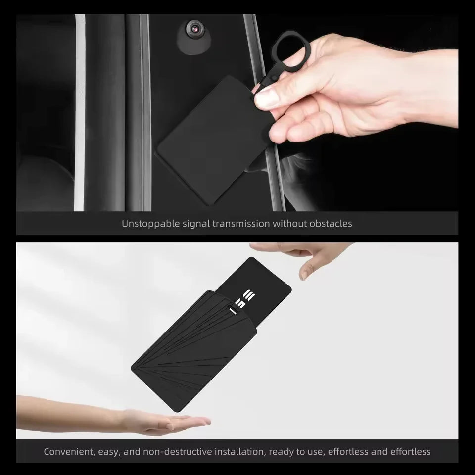 Tesla Model Y Launch/Juniper 2025 Car Key Card Protector Cover White Silicone Key Case Interior Accessory Key Card Holder