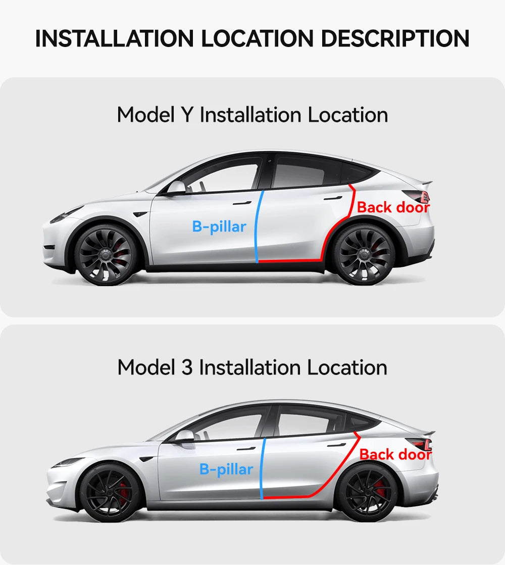 Tesla Model 3 Y Door Seal Kit Soundproof Weatherstrip （2021-2026）