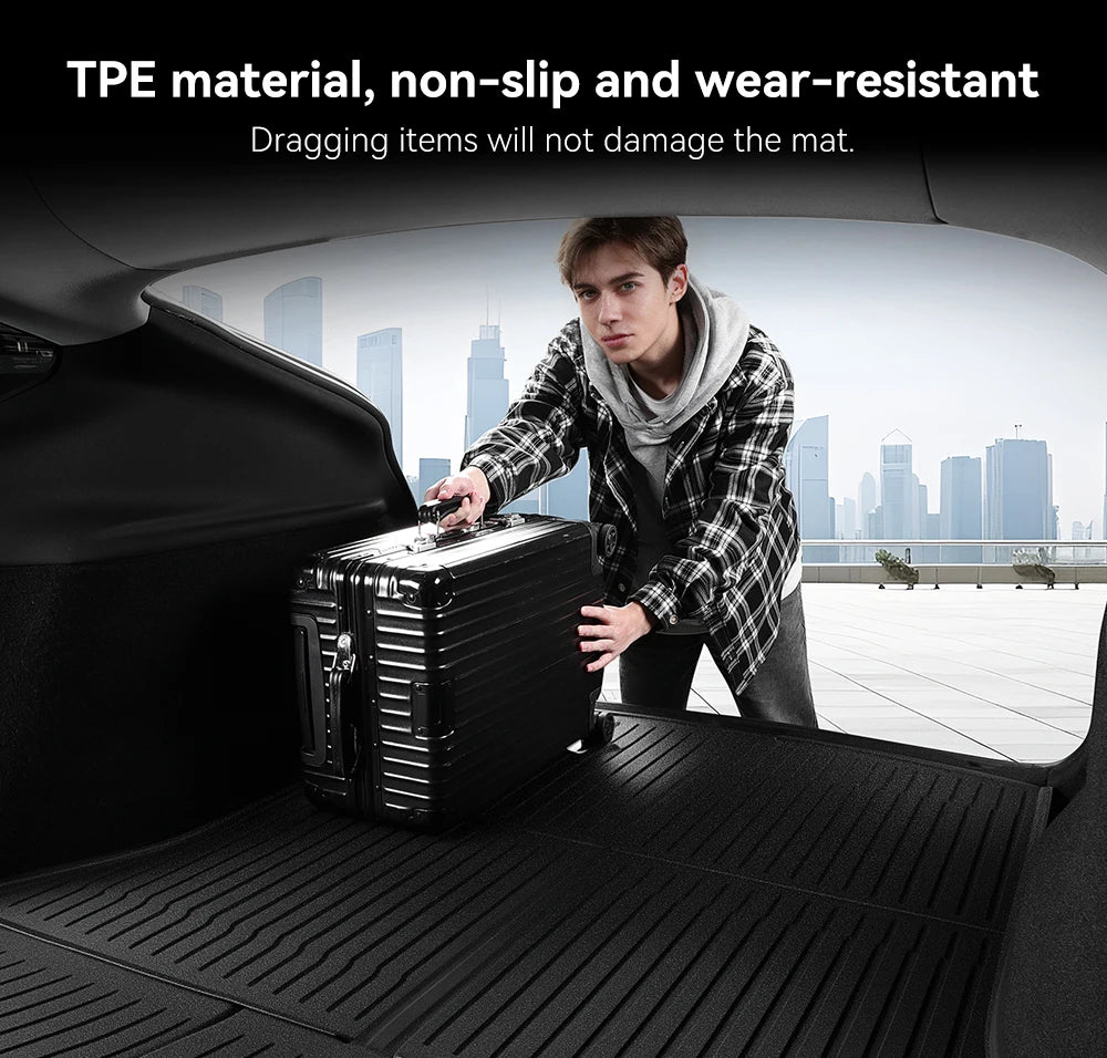 Scratch-resistant TPE Floor Mats for Tesla Model Y Cargo Area