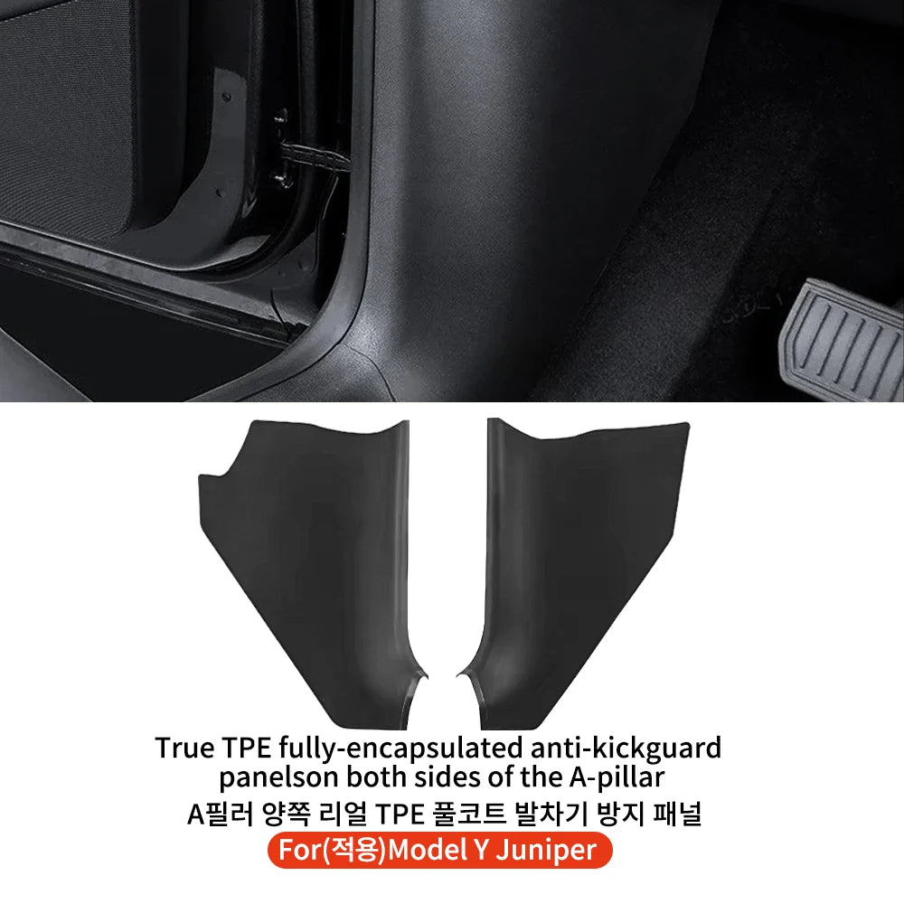 Tesla Model 3/Y TPE Center Console Side Anti-Kick Pads (2021-2026)