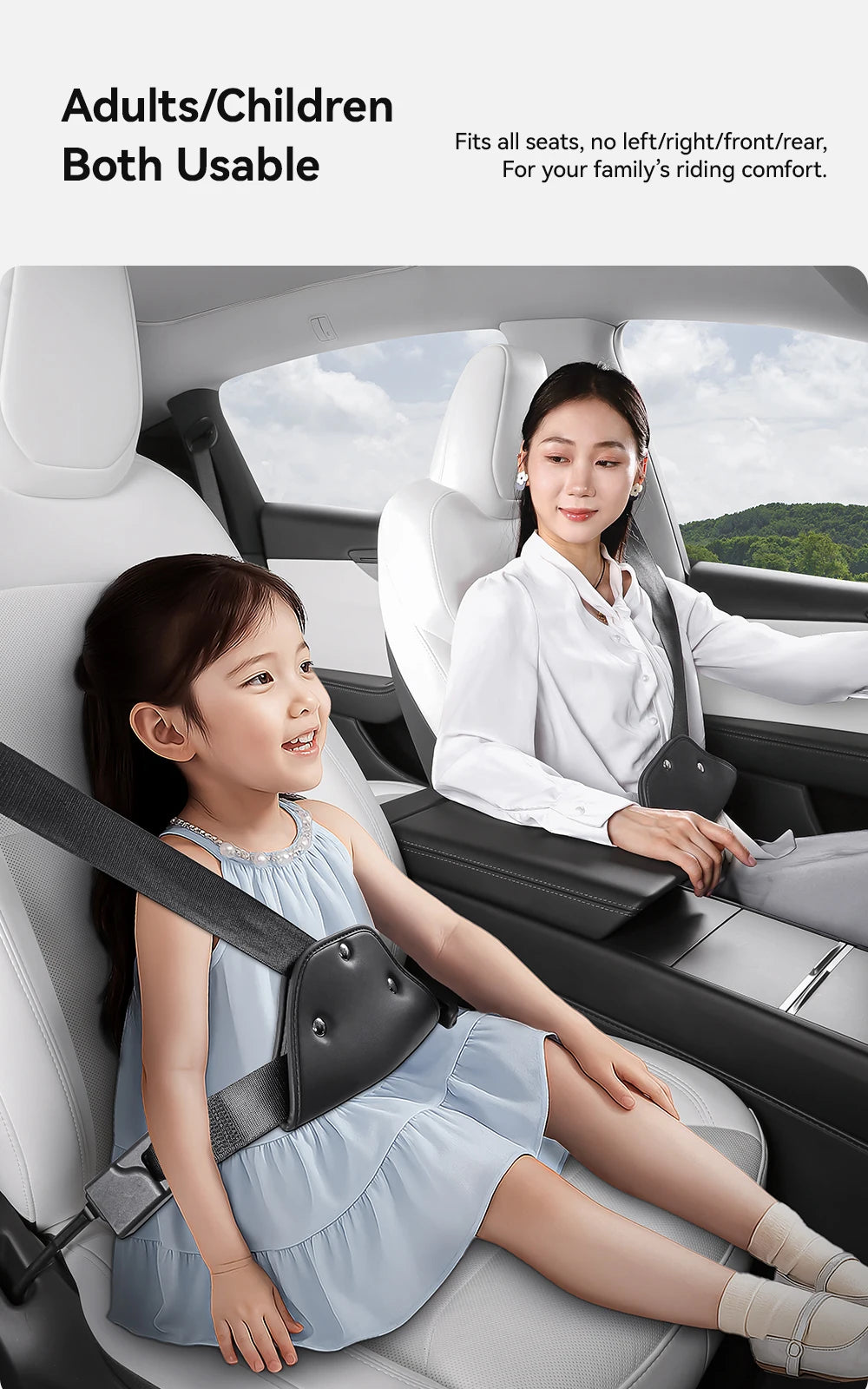 Universal Seatbelt Adjuster Neck Guard for Tesla Model 3 Y All Cars