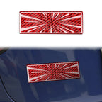 Vehicle Label Badge for Tesla Model 3/Y/S/X Juniper Tail Mark High Performance Creative Decor Real Carbon Epoxy Resin Sticker