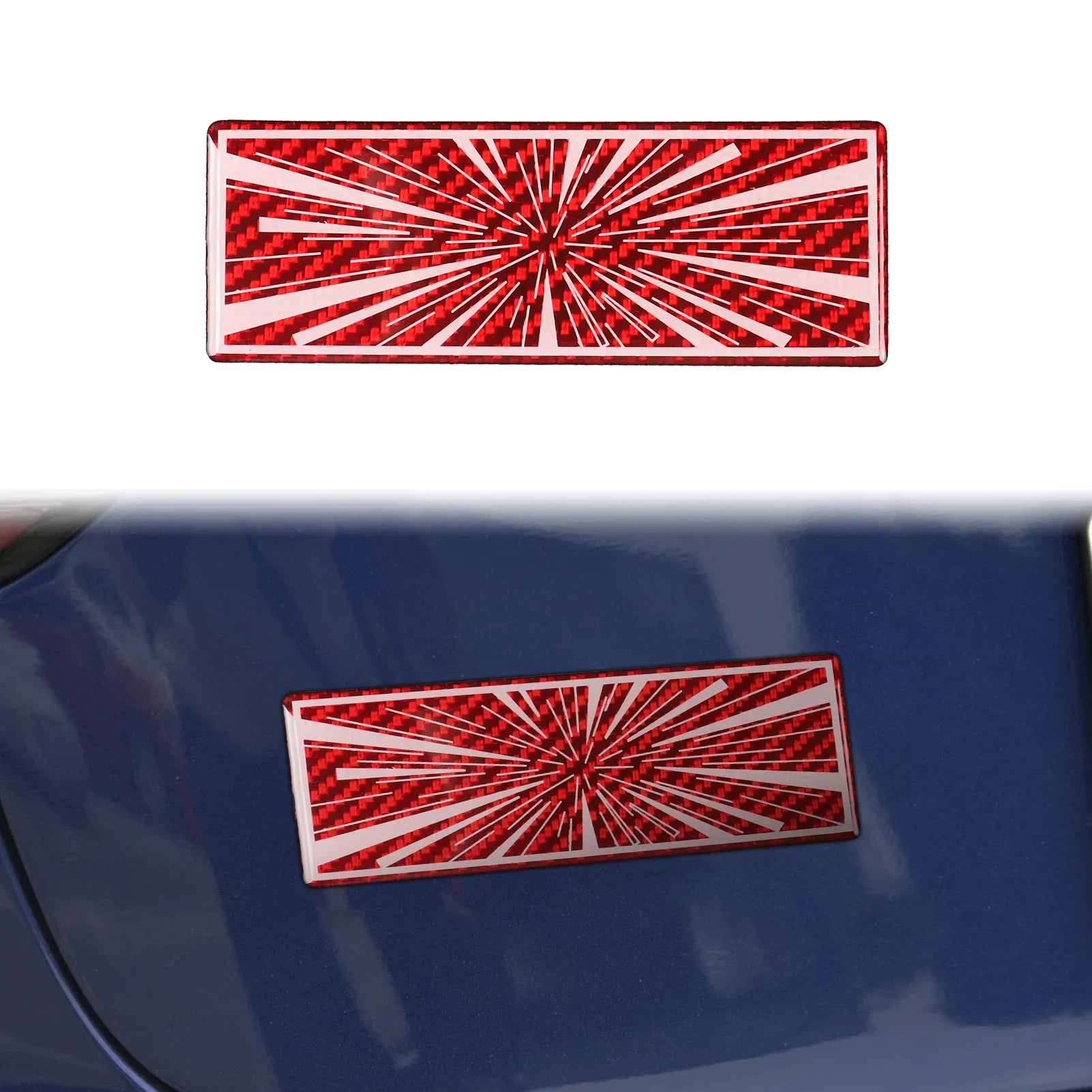 Vehicle Label Badge for Tesla Model 3/Y/S/X Juniper Tail Mark High Performance Creative Decor Real Carbon Epoxy Resin Sticker