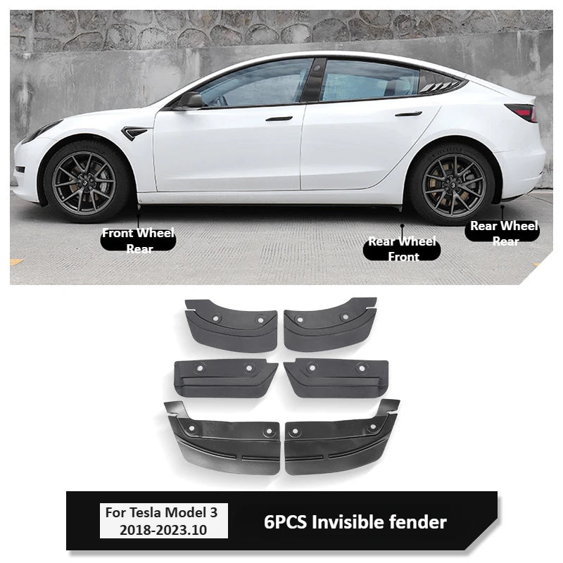 Hidden Special Mud Guard Fender for Tesla Model Y/3/3+ Highland 2025 Front and Rear Wheel Sand Shield Modification Accessories