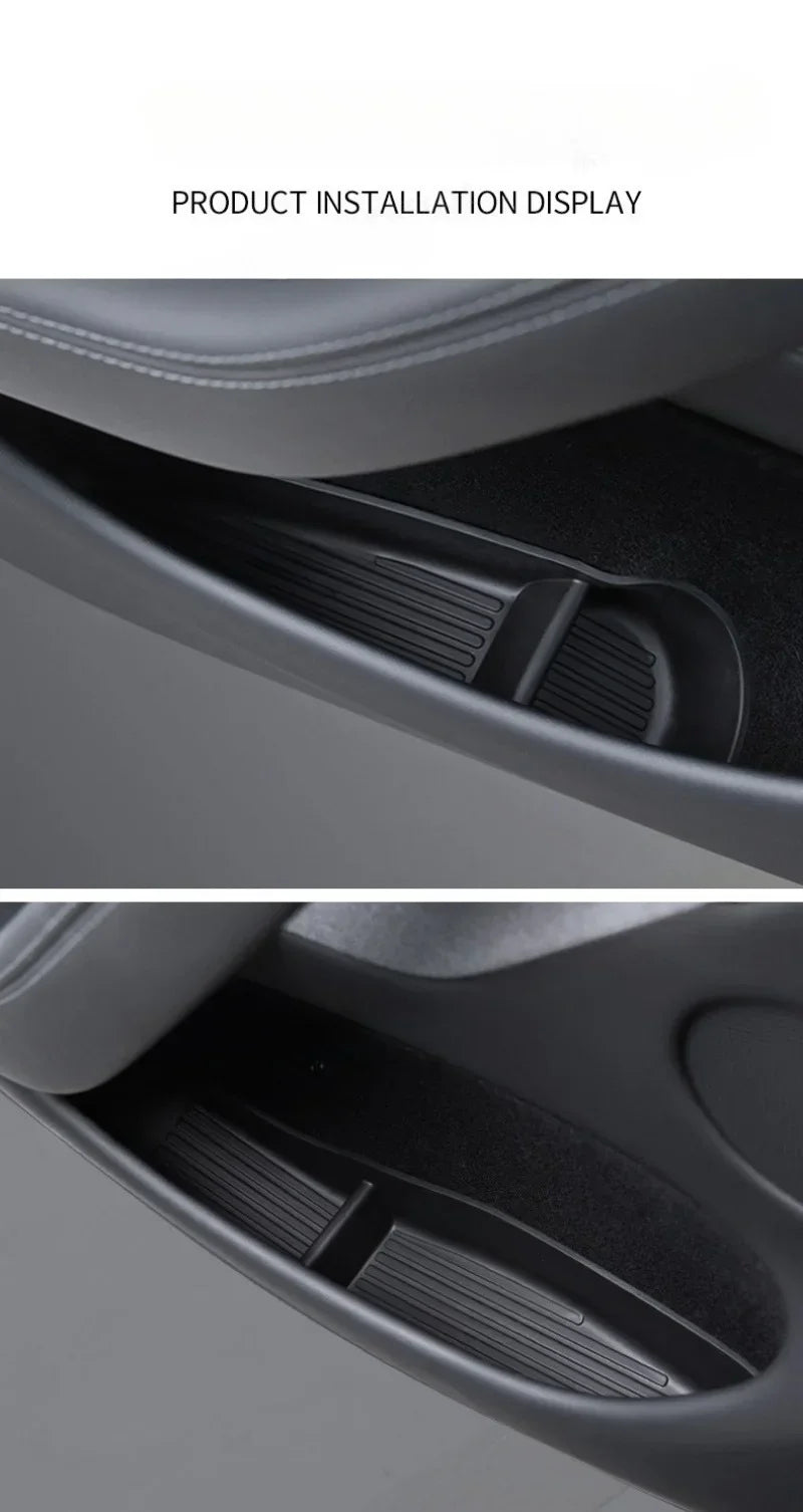 4Pcs Door Tray Organizer for Tesla Model Y Juniper Model 3 2017-2025+ Accessories Door Slot Tray Organizer Door Side Storage Box