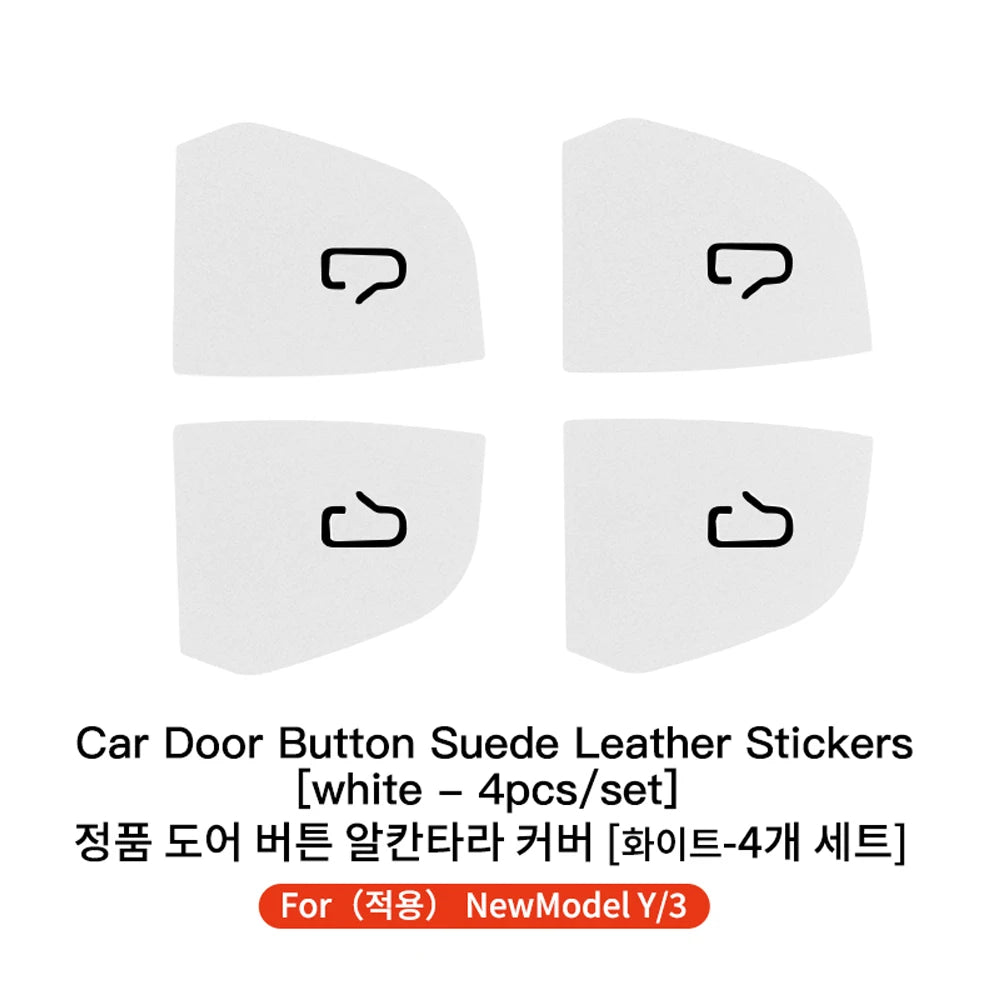 Tesarca Suede Door Button Cover for Tesla Model 3 Y Highland Juniper