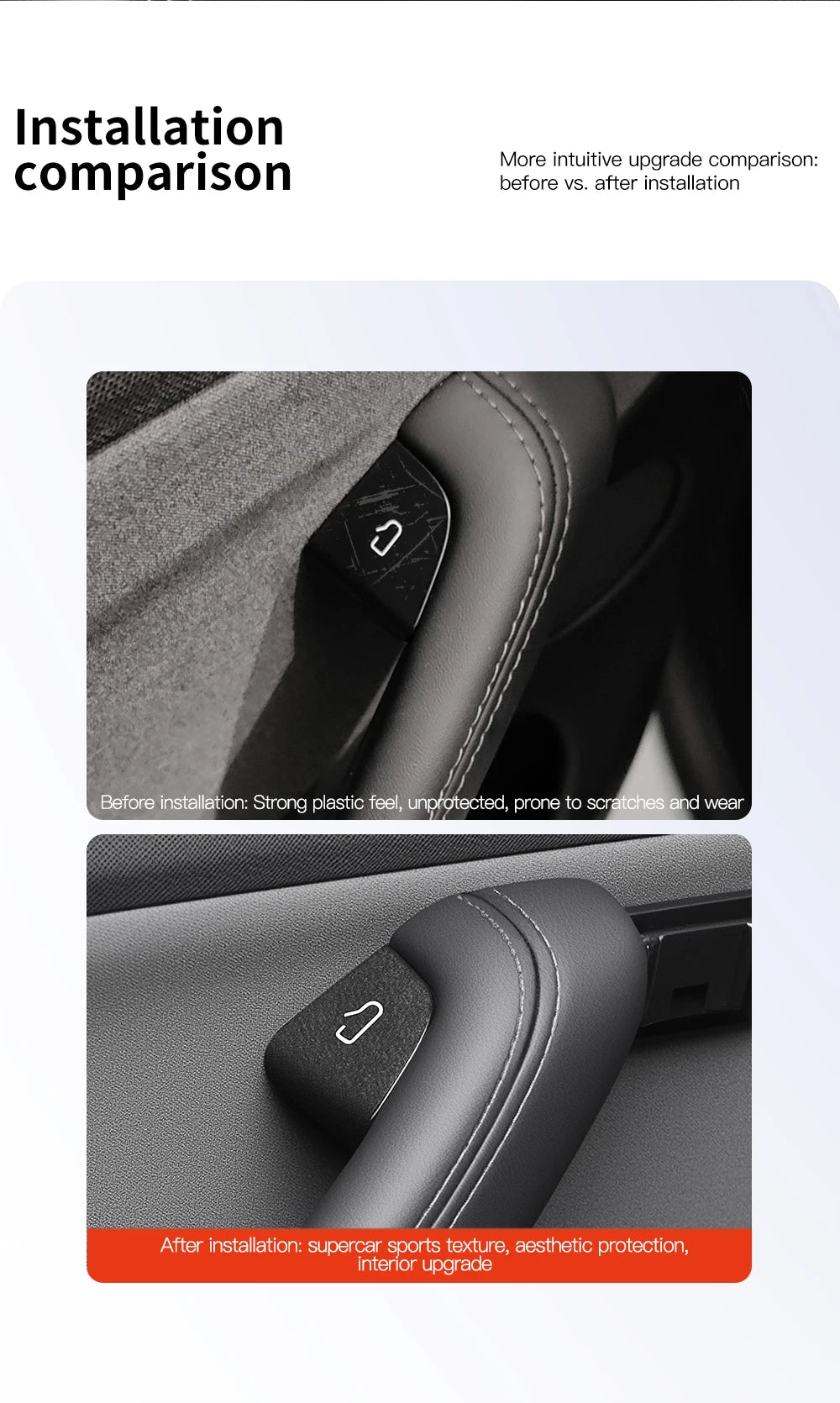 Tesarca Suede Door Button Cover for Tesla Model 3 Y Highland Juniper