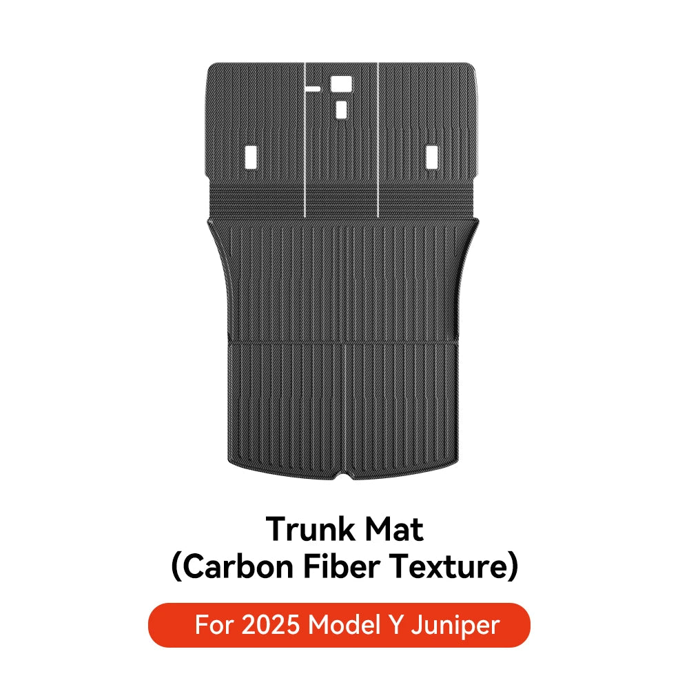 Tesla Model Y Juniper 2026 Carbon Fiber TPE Floor Mats & Trunk Liners