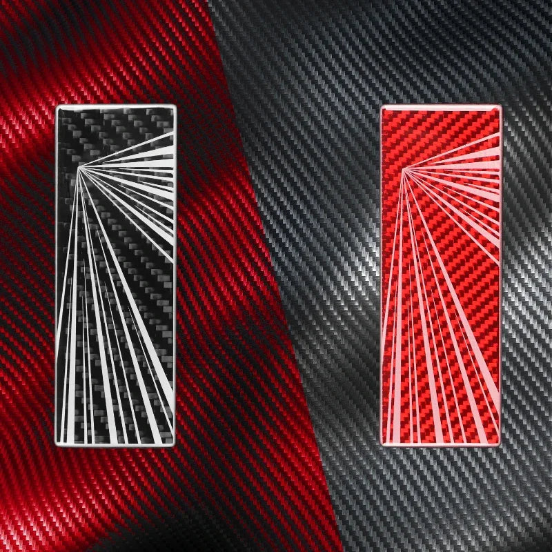 Vehicle Label Badge for Tesla Model 3/Y/S/X Juniper Tail Mark High Performance Creative Decor Real Carbon Epoxy Resin Sticker