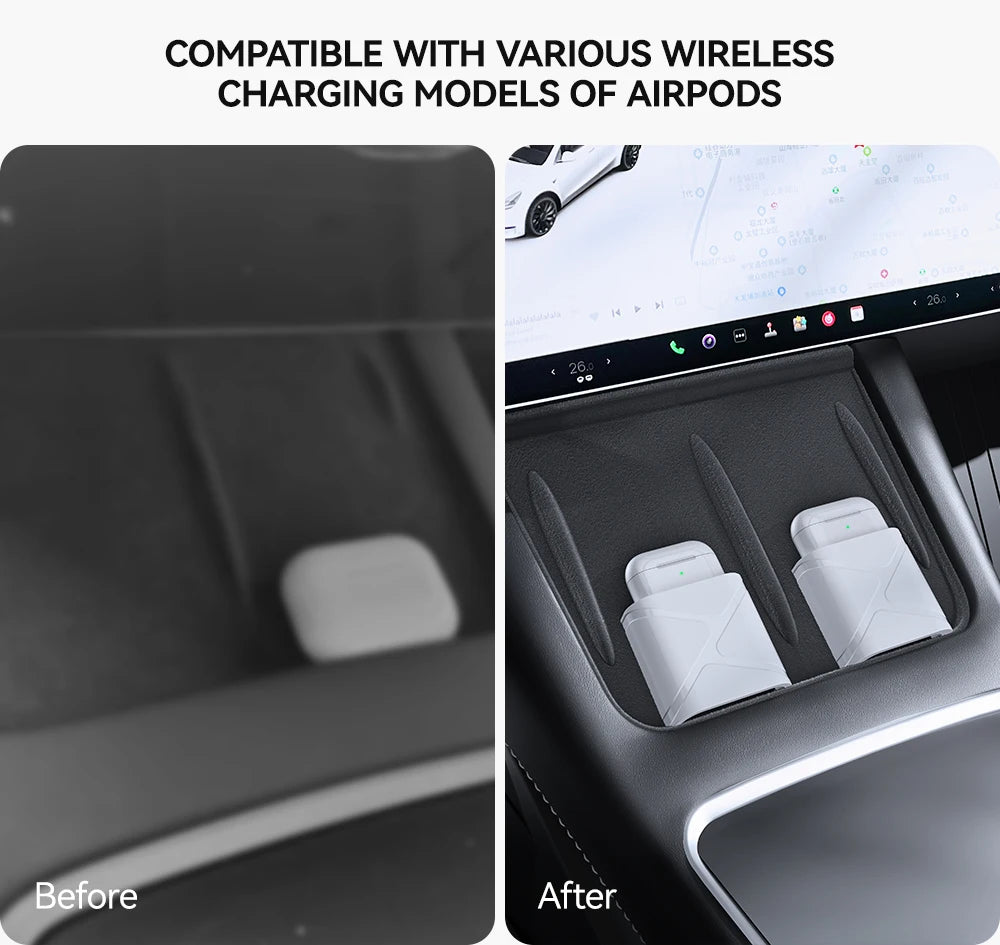 Tesla Model 3 & Y AirPods Wireless Charging Holder Limiter (2019-2026)