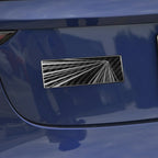 Vehicle Label Badge for Tesla Model 3/Y/S/X Juniper Tail Mark High Performance Creative Decor Real Carbon Epoxy Resin Sticker