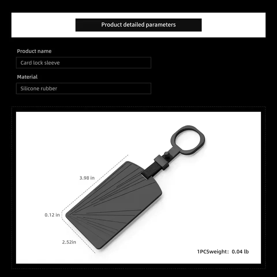 Tesla Model Y Launch/Juniper 2025 Car Key Card Protector Cover White Silicone Key Case Interior Accessory Key Card Holder