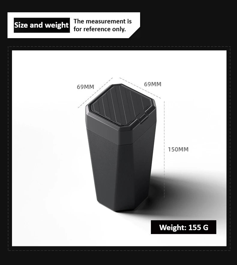 Center Storage Box Organizer Case for Tesla Model 3/Y/X/S Juniper Series Side Door Trash Can Garbage Can Trash Bin with Cover