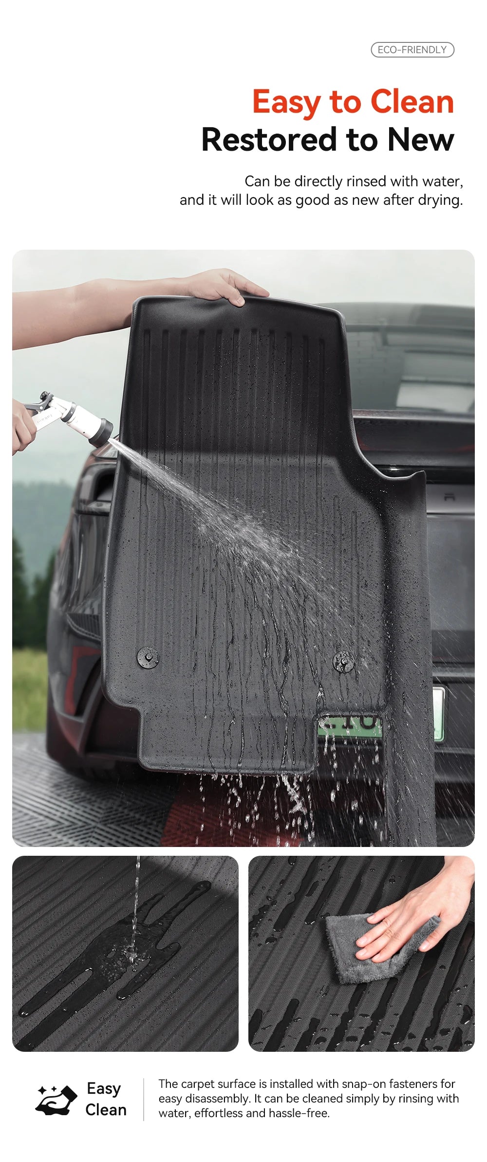 Tesla Model Y Juniper 2026 TPE Floor Mats with Door Sill Protection