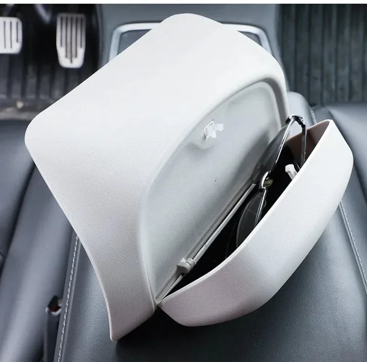 Car Glasses Case for Tesla Model Y Model 3 Highland 2017-2024+ Car Roof Sunglasses Storage Box Clip Roof Interior Accessories