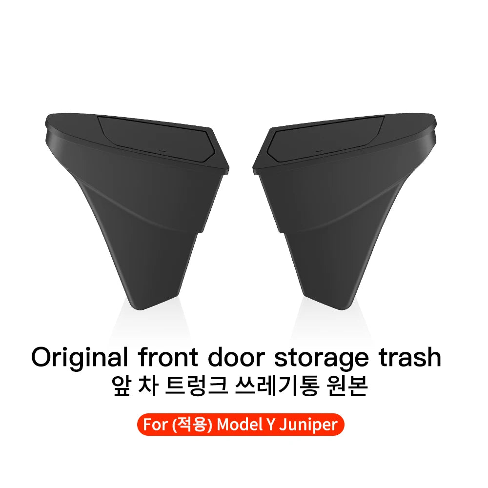 Front Door Storage Trash Can for Tesla Model Y Juniper 2025 Car Door Storage Box Multi Functional Storage Box Car Accessories