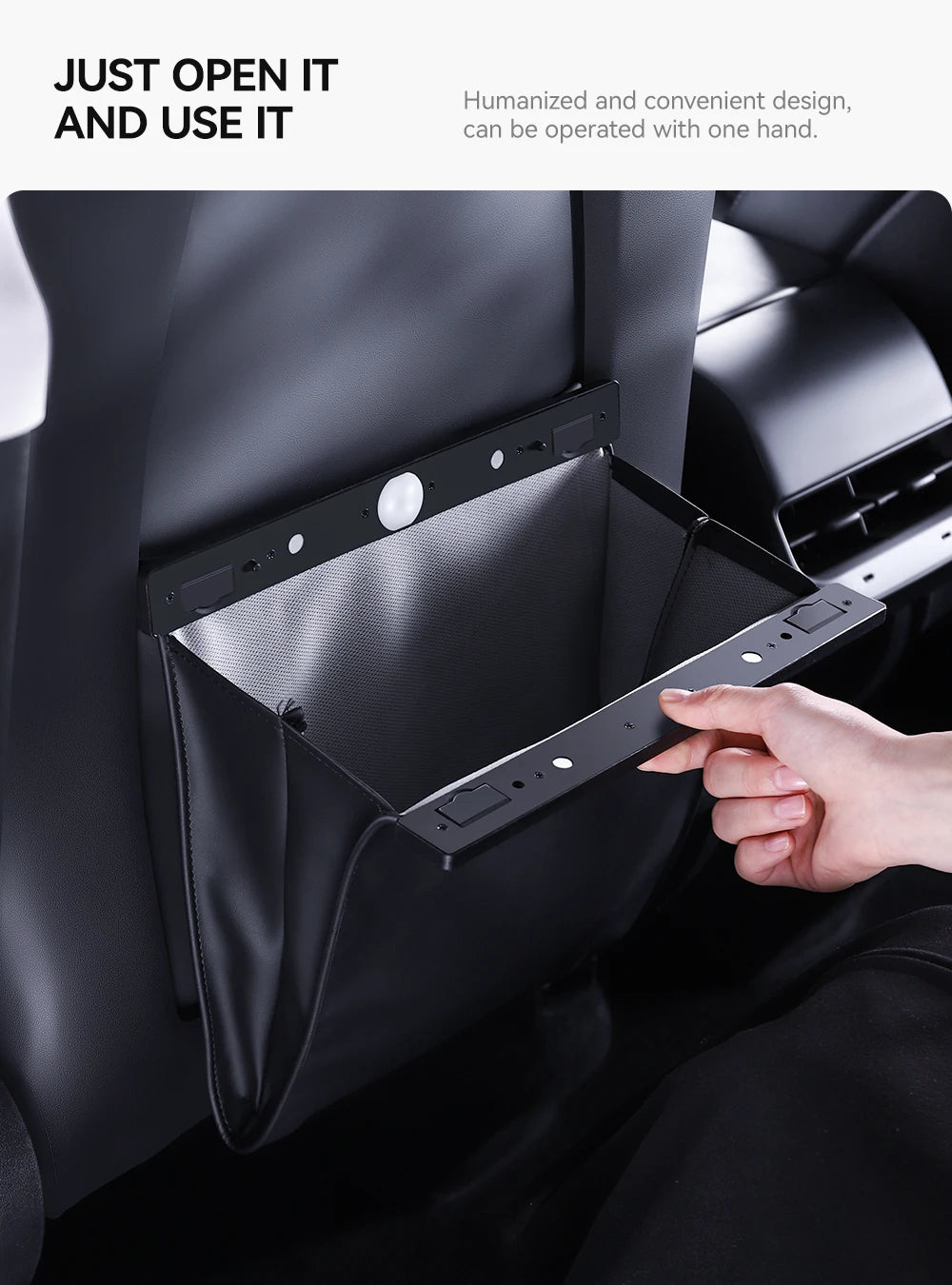 Tesla Model 3 Y Highland Rear Seat Back Trash Can Storage Bag